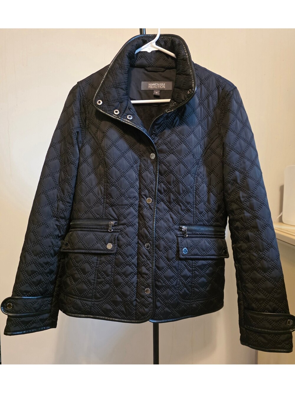 Kenneth Cole Reaction Black Quilted Jacket